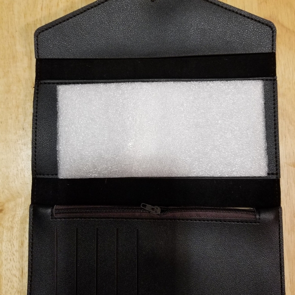Brown faux suede wallet - Picture 3 of 7